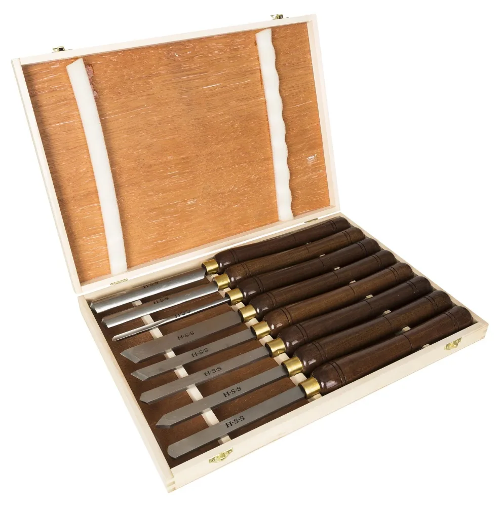 PELA 494217 Svarvjärnsats 8-delar, A1005 HSS