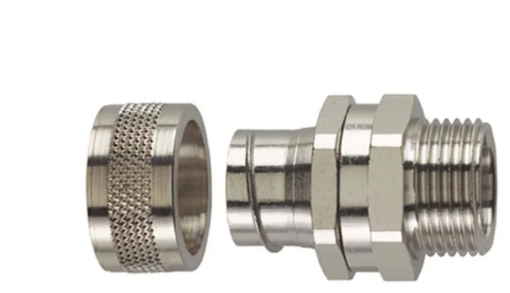 Hellermann Tyton 166-31114 Metallkoppling utvändig gänga, PCS-SM (PG), vridbar Nominell Ø20 mm, PG16