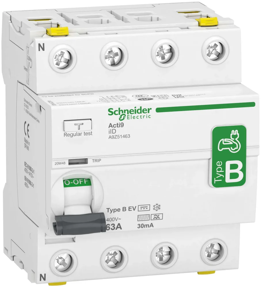Schneider Electric Acti 9 iID Jordfelsbrytare B-EV, 4-polig 40A, 30mA - Bild 2
