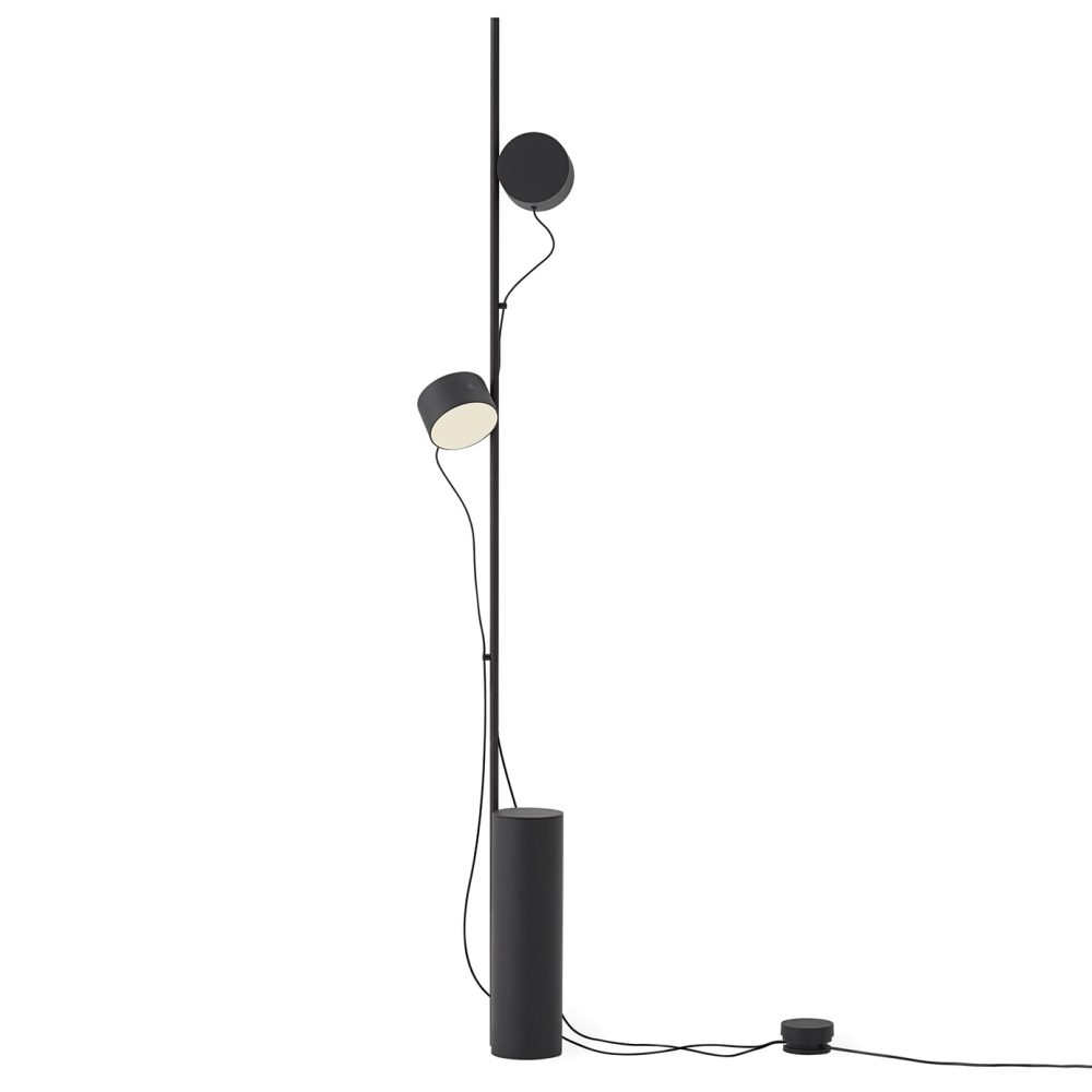 Post golvlampa, Svart