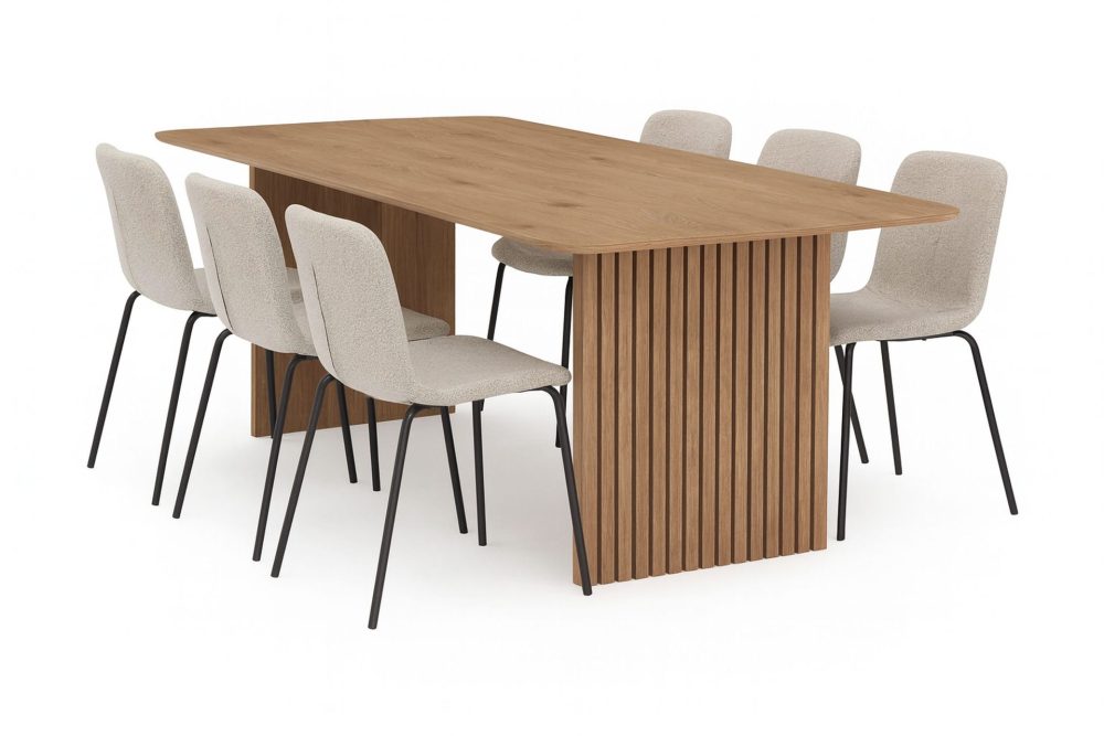 Richeto Matbord 210 cm med 6 Katy Matstolar