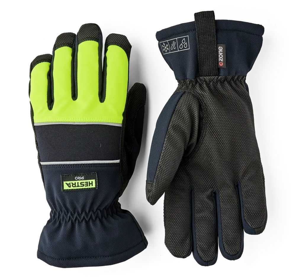 Hestra Pro Alto Czone Vinterhandske high-vis gul/svart 8