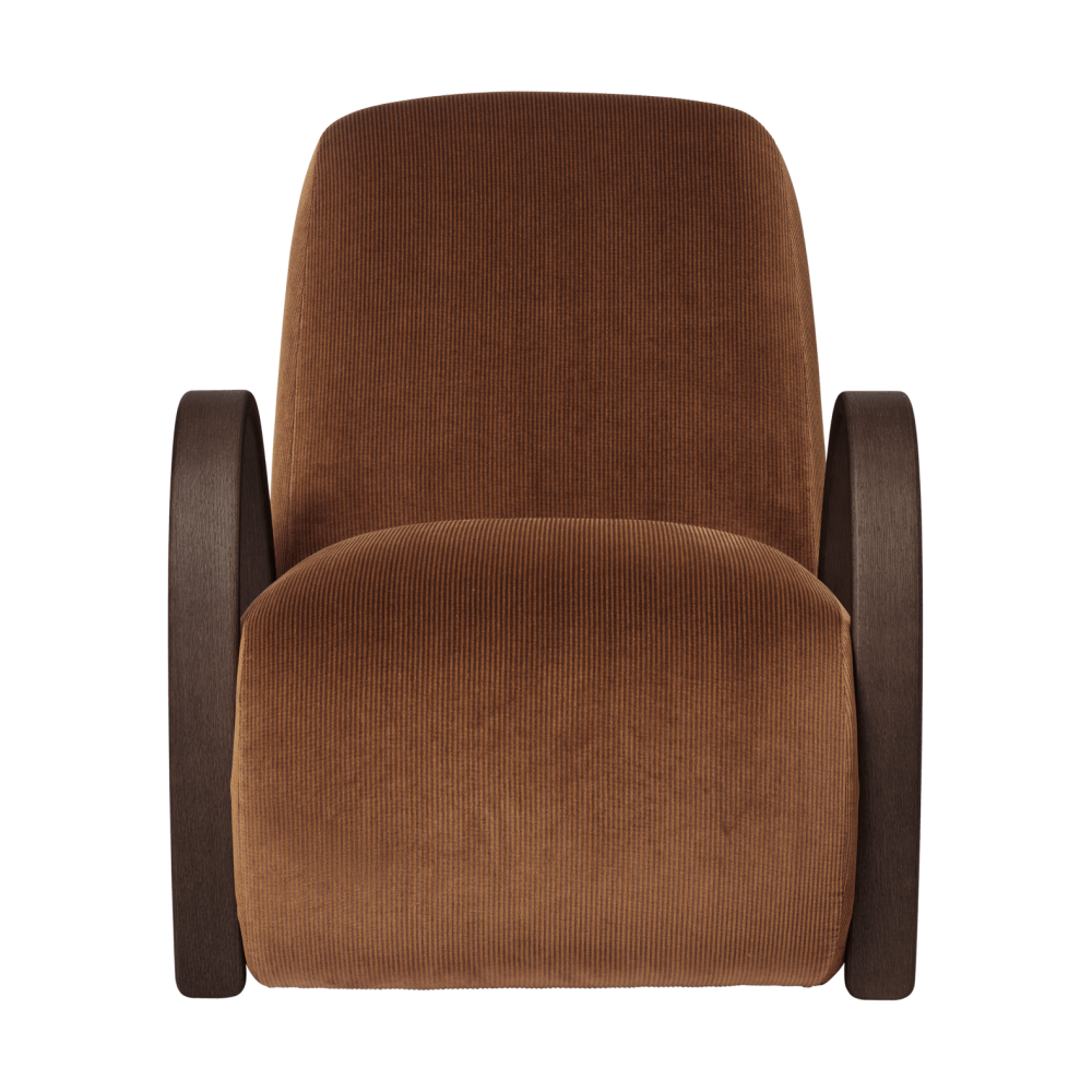 Buur lounge chair devoré velvet, Rust
