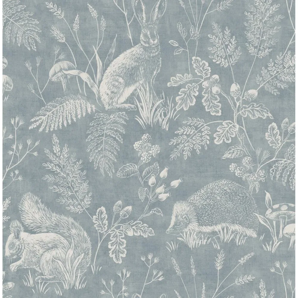 Ashdown Woodland Toile M1802 Blå Tapet | Stuvbutiken - Bild 2