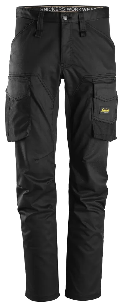 Snickers Workwear 6803 AllroundWork Servicebyxa stretch, stålgrå/svart Stålgrå/Svart