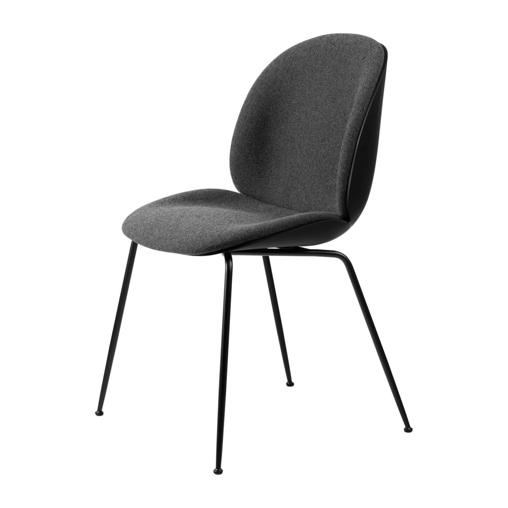 Beetle dining chair front upholstered conic base, Hallingdal 65 nr.173-black