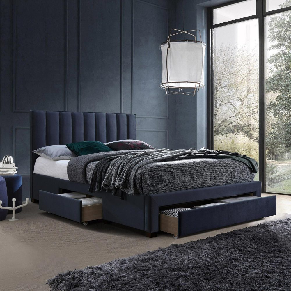 Säng Grace med madrass Harmony Duo Season 160x200 cm 110x40xh74 cm, melamin med ekbark