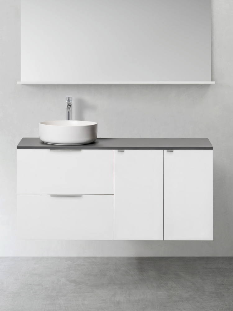 TVÄTTSTÄLLSSKÅP HAFA SHAPE 600 M 2ST SIDOMODUL PUSH 300 VITBLANK